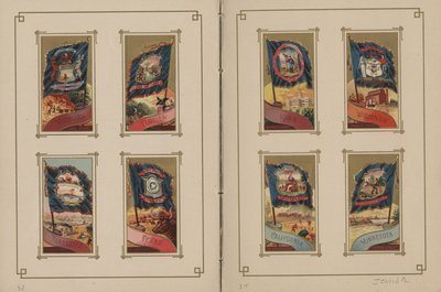 Minden nemzet zászlaja és az Amerikai Egyesült Államok zászlaja - 33. és 34. oldal, 1887 alkotó: George S. and Sons Harris