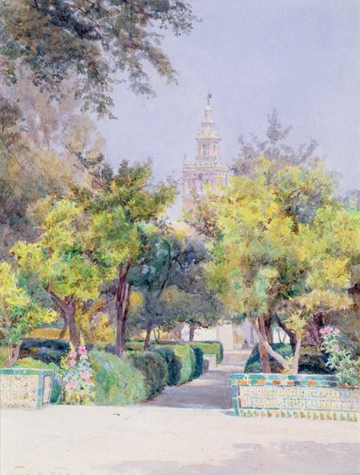 Az Alcazar kertjében, Sevilla, 1893 alkotó: George Samuel Elgood