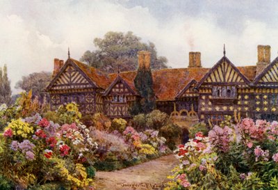 Speke Hall, Lancashire (színes litográfia) alkotó: George Samuel Elgood