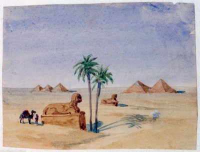 Szfinx és piramisok, Giza II, 1820-1876 alkotó: George Sand