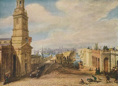 London Bridges Old and New, 1831, 1920 alkotó: George Scharf