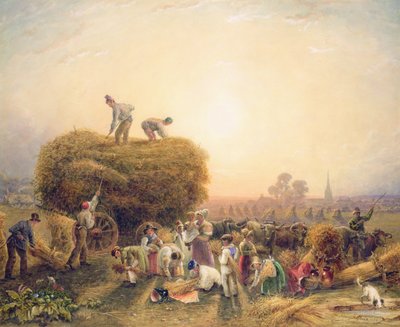 Szénakészítés, 1832 (wc papíron) alkotó: George Shepherd