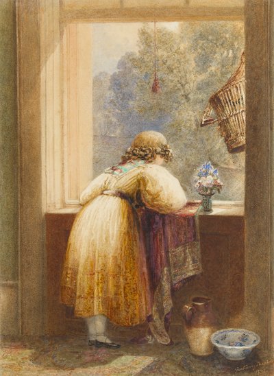 Egy emeleti ablakból nézve, 1832 (wc papíron) alkotó: George Shepherd