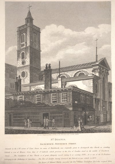 St. Dionis, Backchurch, Fenchurch Street, vésette William Wise alkotó: George Shepherd