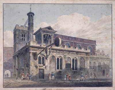 St Dunstan in the West, London, 1811 alkotó: George Shepherd