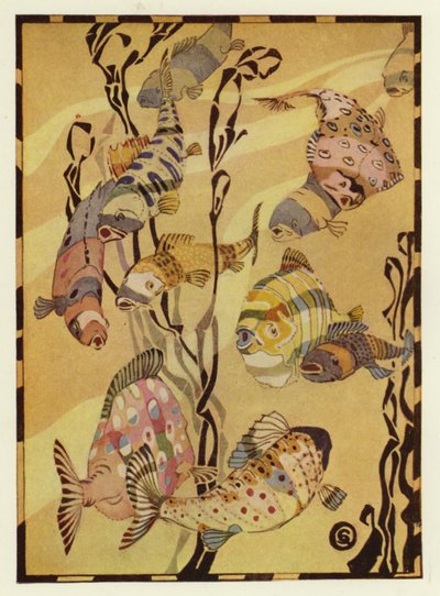 A tenger összes halának találkozóját hívták össze (színes litho) alkotó: George Sheringham