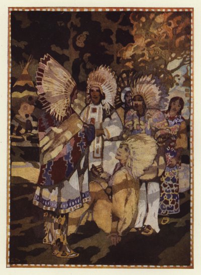 "Elegem van a magányos életből, a lányodért jöttem" (színes litho) alkotó: George Sheringham