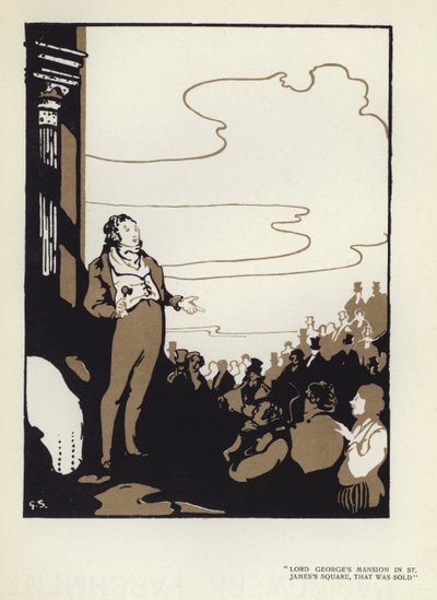 Illusztráció A boldog képmutatóhoz, Max Beerbohm (színes litó) alkotó: George Sheringham