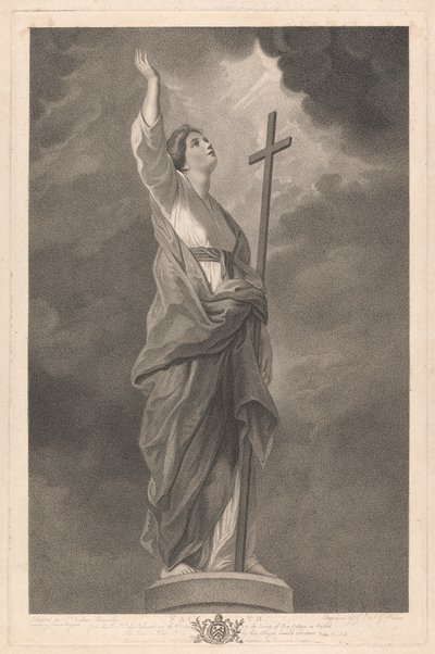 A kápolna nyugati ablaka, New College Oxford: Az erények – hit alkotó: George Siegmund Facius