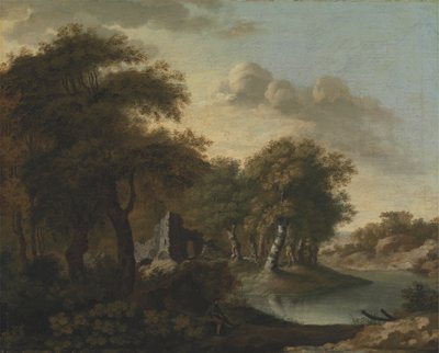 Kilátás Arundel közelében, Sussexben, vízi romokkal alkotó: George Smith