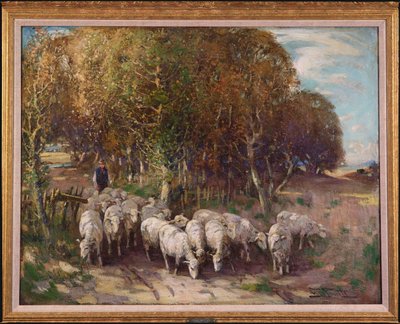 Driving the Flock (olaj, vászon) alkotó: George Smith