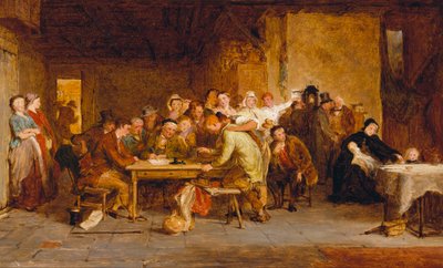 Vázlat a "The Raffle"-hez, 1868 alkotó: George Smith