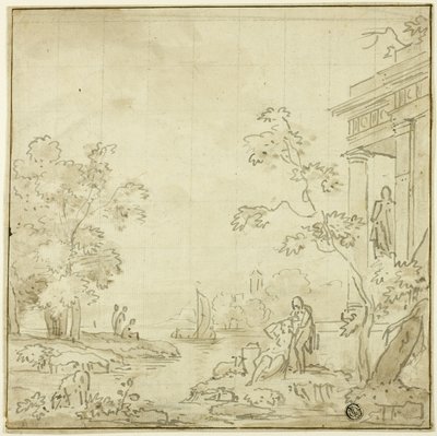 Kikötői jelenet figurákkal, templom alkotó: George Smith of Chichester
