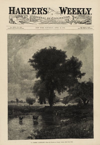 Szarvasmarha a medencében (A Summer Landscape) (Harper