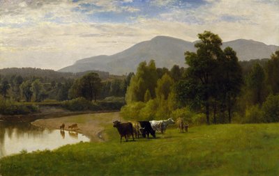 Legelők, 1867 (olaj, papír a fedélzeten) alkotó: George Snr. Inness
