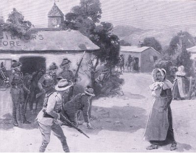 Bethunes csalók, a Pretoria után: A gerillaháborúból, amelyet a Harmsworth Bros Limited adott ki, 1901 alkotó: George Soper
