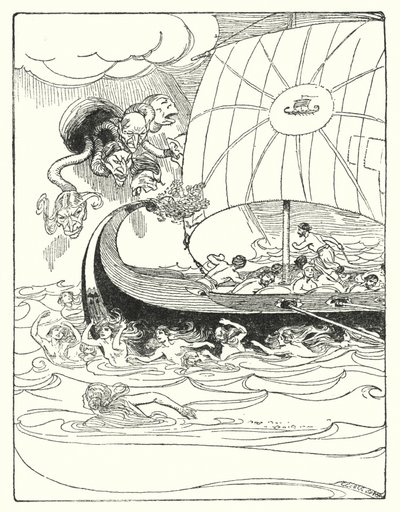Jason és az argonauták: "És elkapták a hajót, vezették, és kézről kézre adták" (litho) alkotó: George Soper