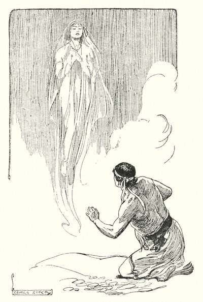 Jason és az argonauták: "A fátylon keresztül lenézett rá" (litho) alkotó: George Soper
