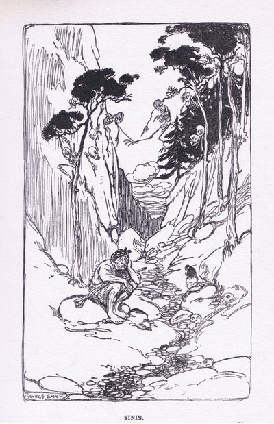 Sinis, a The Heroes-ból George Allen és Unwin 1929-ben (színes litó) alkotó: George Soper