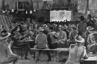 A The Entertainment of Colonials a The Royal Horse Guards előadásában az Albany Street Barracksban, illusztráció a „The Graphic”-ból, 1902. július 19. alkotó: George Soper