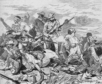 Harcoltak a Grimly-n, 1895, 1902 alkotó: George Soper