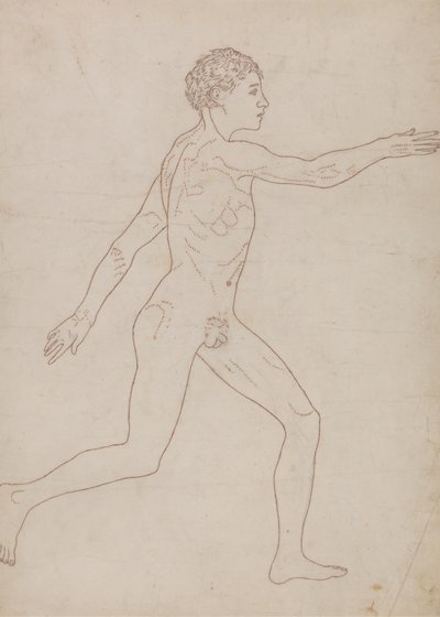 Emberalak, oldalnézet (Vázlatos tanulmány a VIII. táblázat hátoldalán) alkotó: George Stubbs