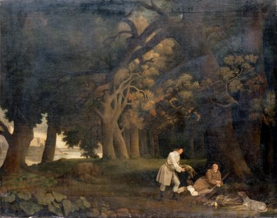 Shooting Forest Scene (olaj, vászon) alkotó: George Stubbs