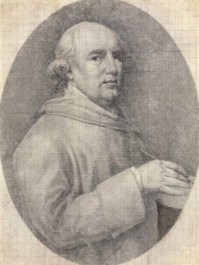 Tanulmány egy önarckép zománcozáshoz alkotó: George Stubbs