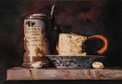 Csendélet Sajttal és Steinnel alkotó: George Thompson Hobbs