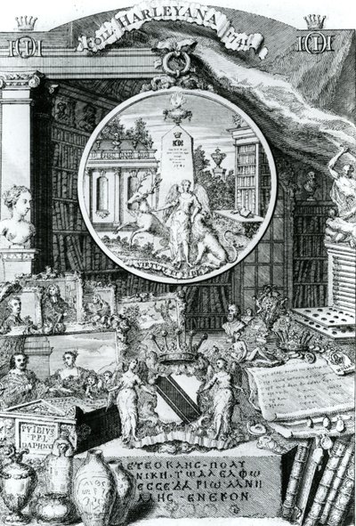 Lord Harley könyvtáblája, 1741 alkotó: George Vertue