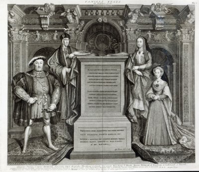Familia Regia, avagy VIII. Henrik családja, 1742 alkotó: George Vertue