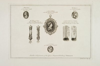 Ékszerek Őkegyelme, Margaret portlandi hercegnő birtokában, 1749 alkotó: George Vertue