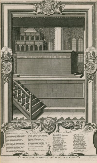 I. Edward király emlékműve alkotó: George Vertue