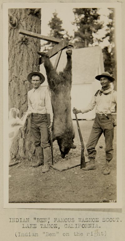 Az indiai "Ben", a híres Washoe Scout. Lake Tahoe, Kalifornia alkotó: George W. Ingalls