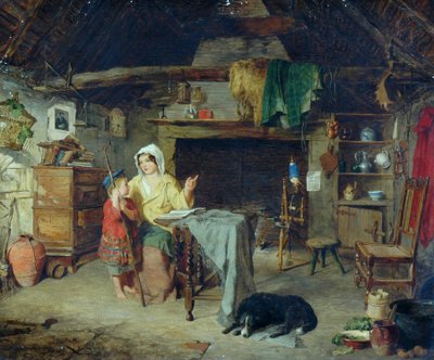 Az Ettrick. Pásztorfiú Első benyomásait édesanyjától kapja, 1858 alkotó: George Washington Brownlow