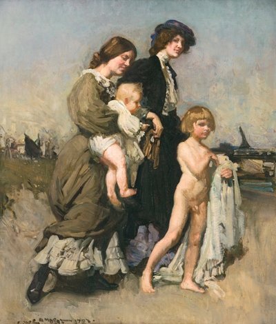 Az üdülési csoport (A fürdőzők) alkotó: George Washington Lambert