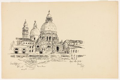 Sta. Maria della Salute, Velence, Olaszország, Utazási vázlat alkotó: George Washington Maher