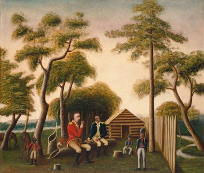 Marion a brit tisztet édesburgonyával lakomázza alkotó: George Washington Mark