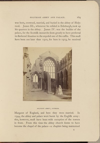 Holyrood apátság; Belsőépítészet alkotó: George Washington Wilson