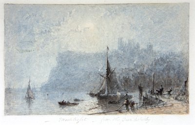 Holdfény - a mólóról Whitby alkotó: George Weatherill