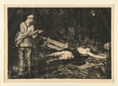 Belga Farmyard a háborús sorozatból alkotó: George Wesley Bellows