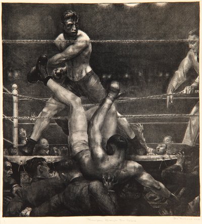 Dempsey a kötélen át, 1923-24 alkotó: George Wesley Bellows