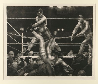 Dempsey és Firpo alkotó: George Wesley Bellows