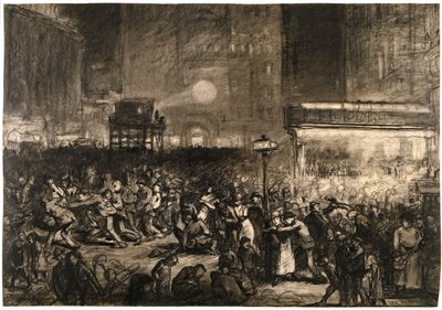 Választások éjszakája Times Square alkotó: George Wesley Bellows