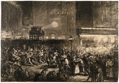 Választási éjszaka a Times Square-en alkotó: George Wesley Bellows
