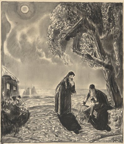 Figurák Holdfényben alkotó: George Wesley Bellows