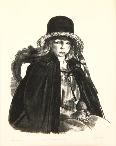 Jean fekete kalapban, 1923-24 alkotó: George Wesley Bellows