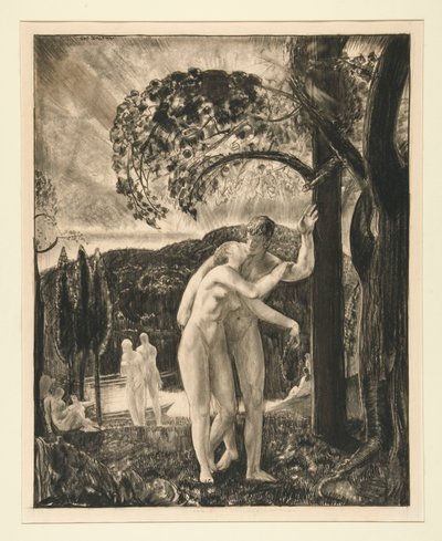 A szerelmesek továbbra is suttogtak az alkonyatban alkotó: George Wesley Bellows