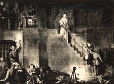 Edith Cavell meggyilkolása alkotó: George Wesley Bellows