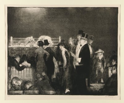 Előkészületek a nagy mérkőzéshez, 8. sz. alkotó: George Wesley Bellows
